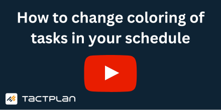How to change color of tasks in Tactplan