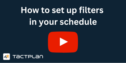 How to Set up filters in Tactplan